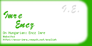 imre encz business card